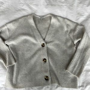 Madewell ribbed cardigan in gray